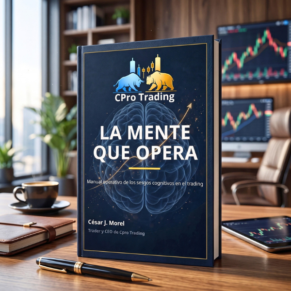 Mockup oficial del libro La Mente que Opera de Cpro Trading